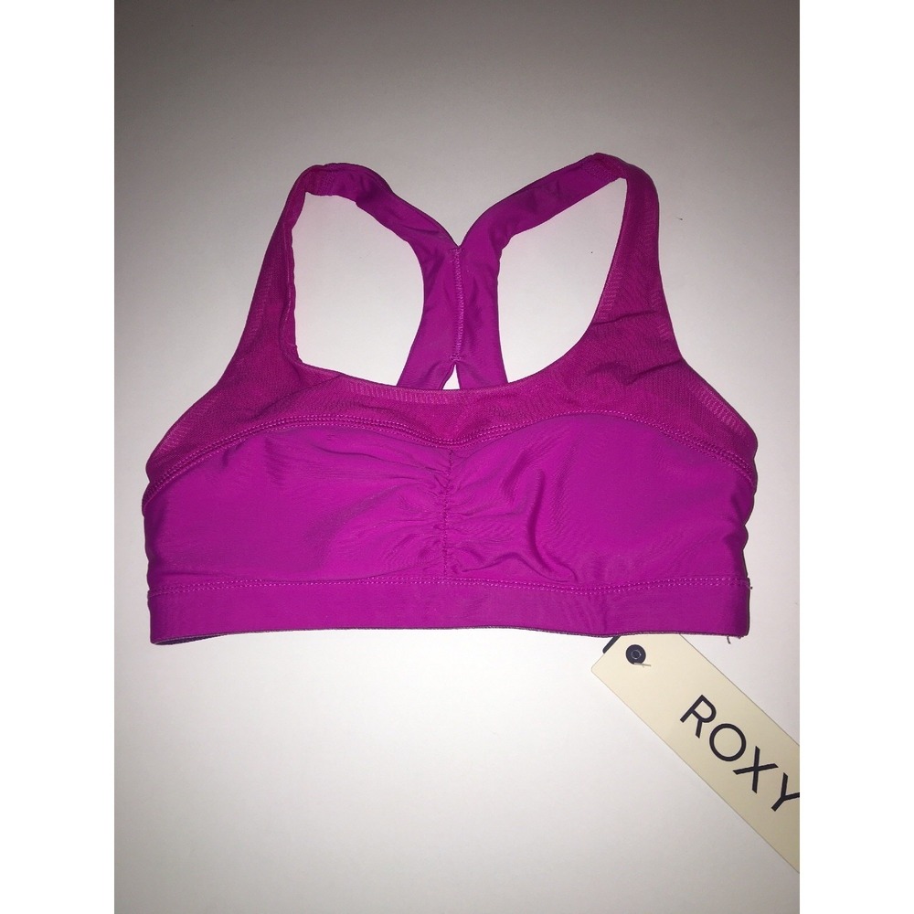 Roxy Juniors Spirit Bra Size S Bright Orchid / Purple MSRP $40 Sports Bra NWT